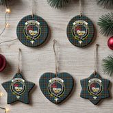 McConnell Tartan Crest Christmas Ceramic Ornament